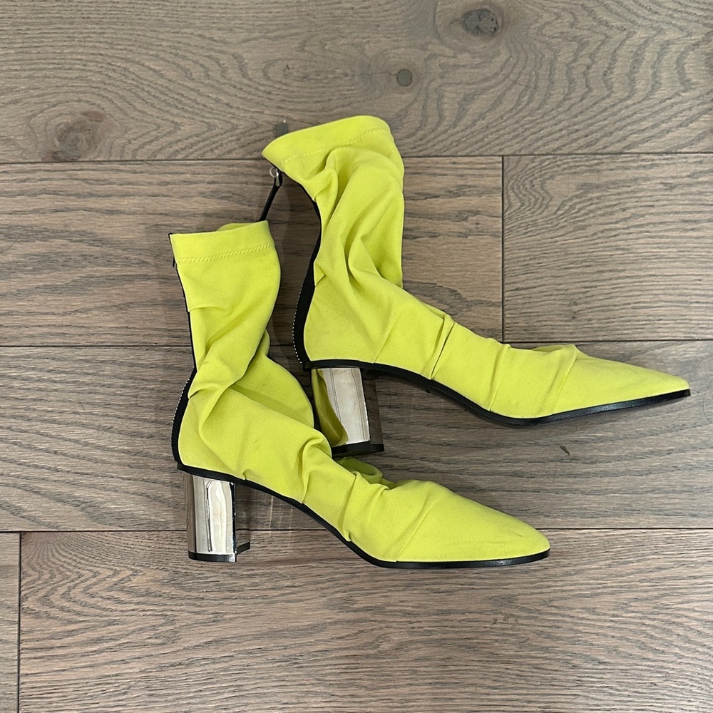Emilio Pucci Lemon Yellow Heeled Boots AUTHENTIC
